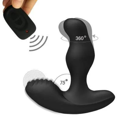 LEVETT 360 Rotating Head Stimulator | Vibrating Anal Plug | Remote Control | 2 Motors