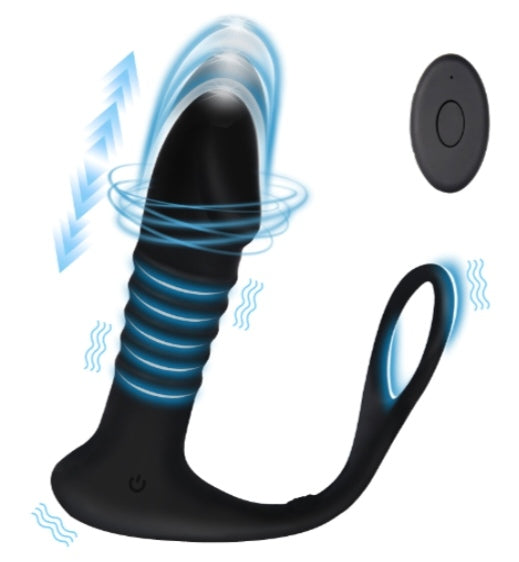 ThrustX Prostate Massager | Cock Ring | 10 Vibration | Remote Control