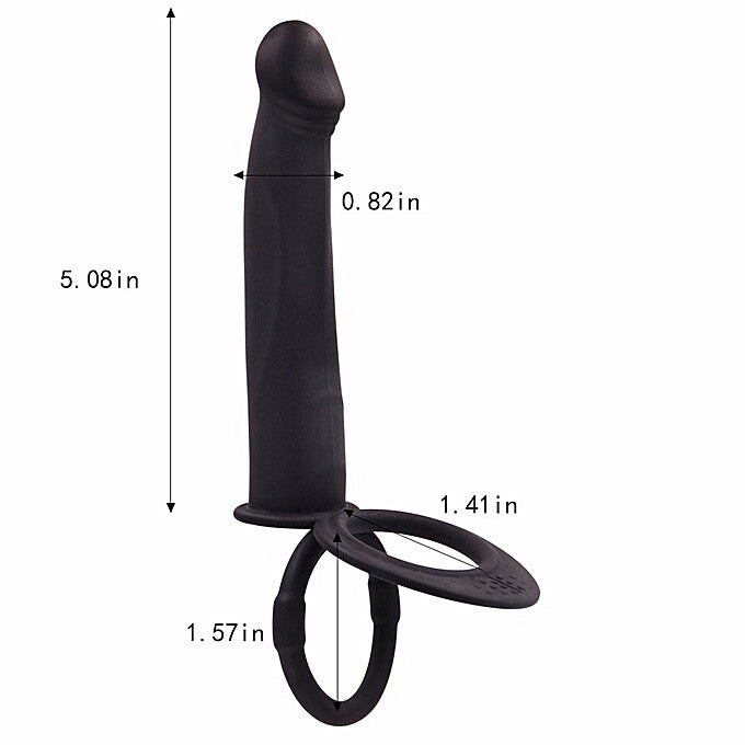 Double Up | Vibrating | Penetration Strap On Cock Ring | USB