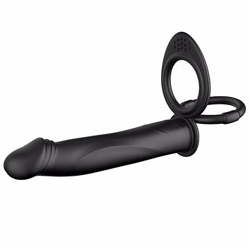 Double Up | Vibrating | Penetration Strap On Cock Ring | USB