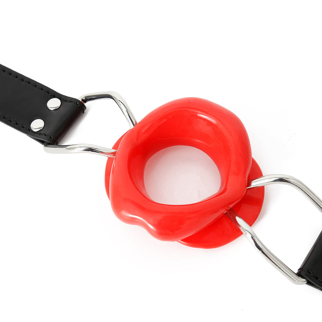 Red Fetish Blow Gag  | PU Leather  | Open Mouth Gag  | Adjustable