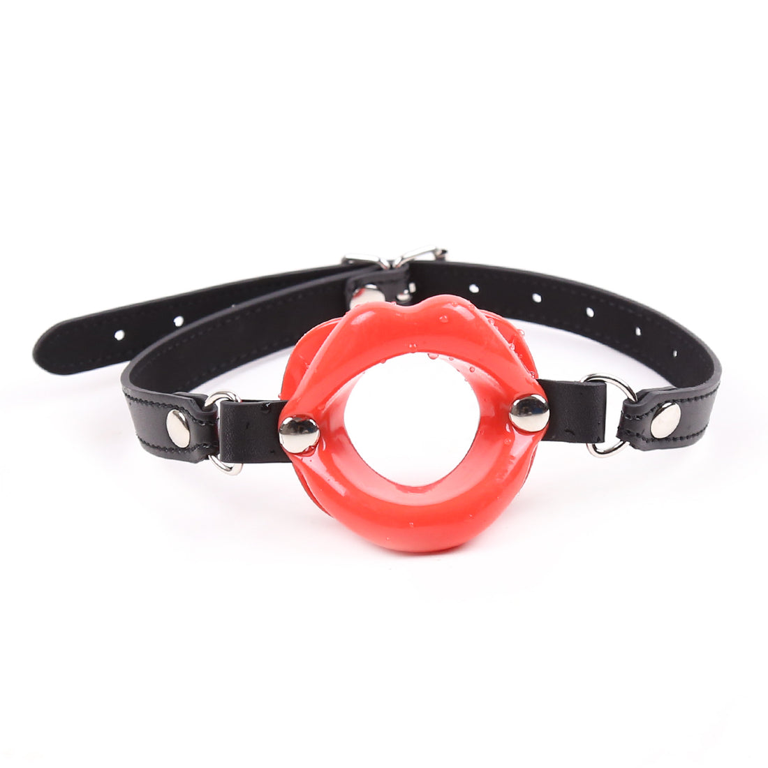 Kink Deep Throat Red Lips Shape Open Mouth | PU Leather | Adjustable