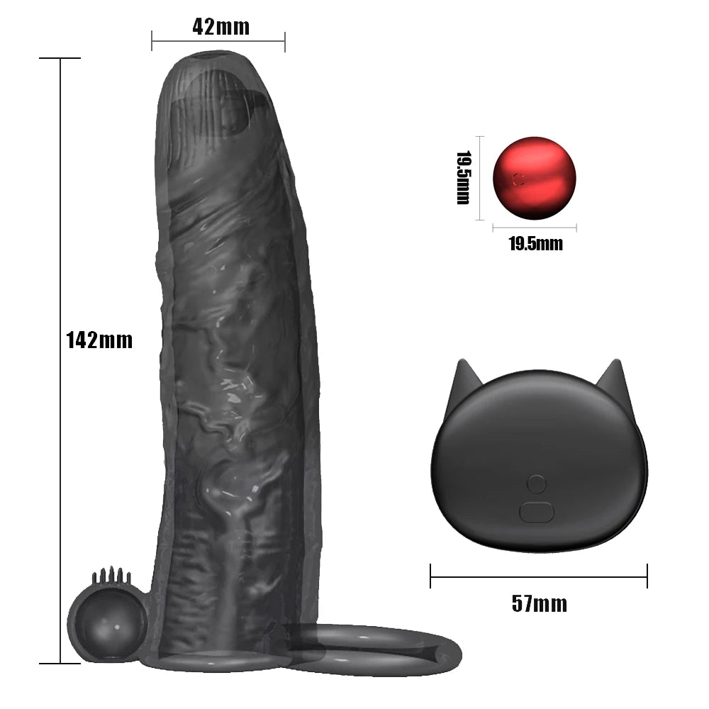 Eros Cock Sleeve  | 10 Modes Vibration |  Wireless Remote Control | Multiple Stimulation