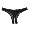 Erotic Lace G Thong | Open Crotch | Pearl Detail