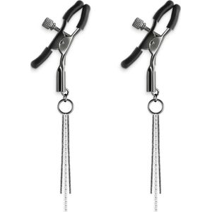 Fetish Fantasy Tassel Nipple Clamps | Adjustable | Silicone Tips