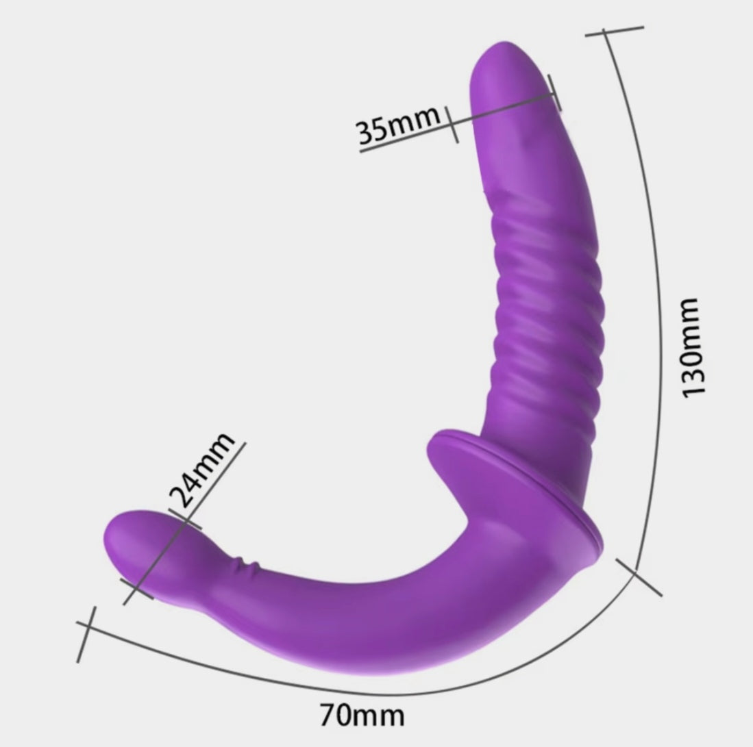 Come Closer Double Ended Dildo | Vagina | Anal | Purple | Soft Silicone