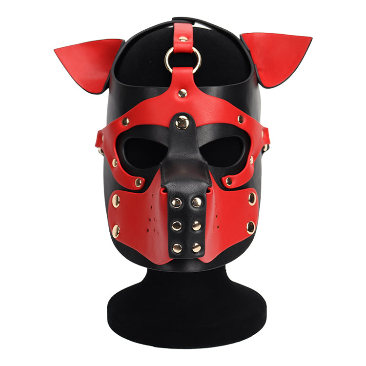 Zado BDSM Red Dog Mask | PU leather | Fetish | Couples