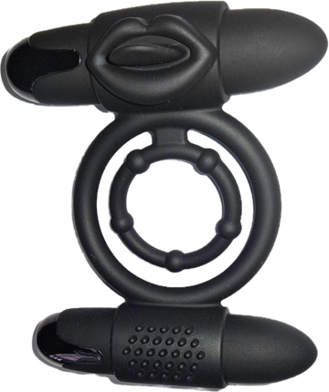 PowerPlay Vibrating Cock Ring | Twin Bullet | USB Rechargeable