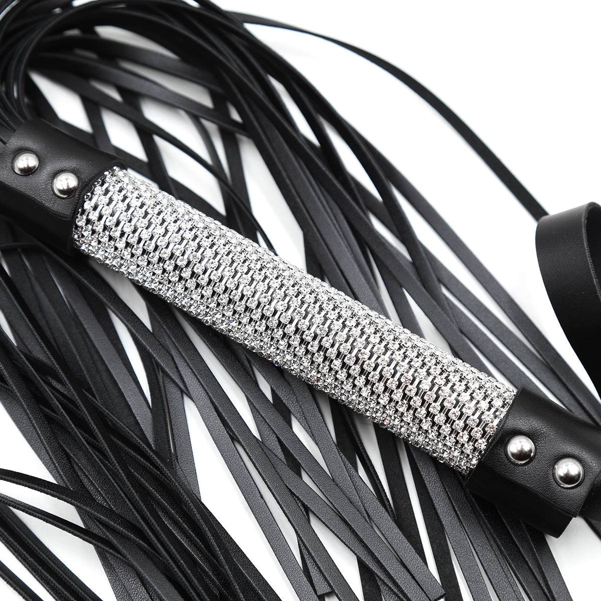 Sparkly Cat 9 Tales | Bruise Flogger | Rhinestone Handle