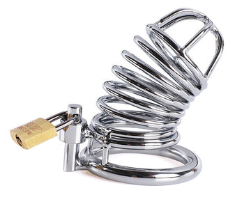 Come Closer Silver Chastity Cock Cage | Steel | Fetish