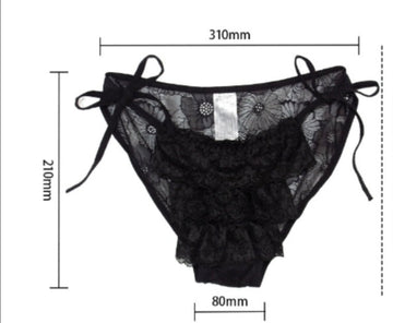 Ruffled Women Tie Side | Bowknot Lace Pantie | Free Size | Adjustable