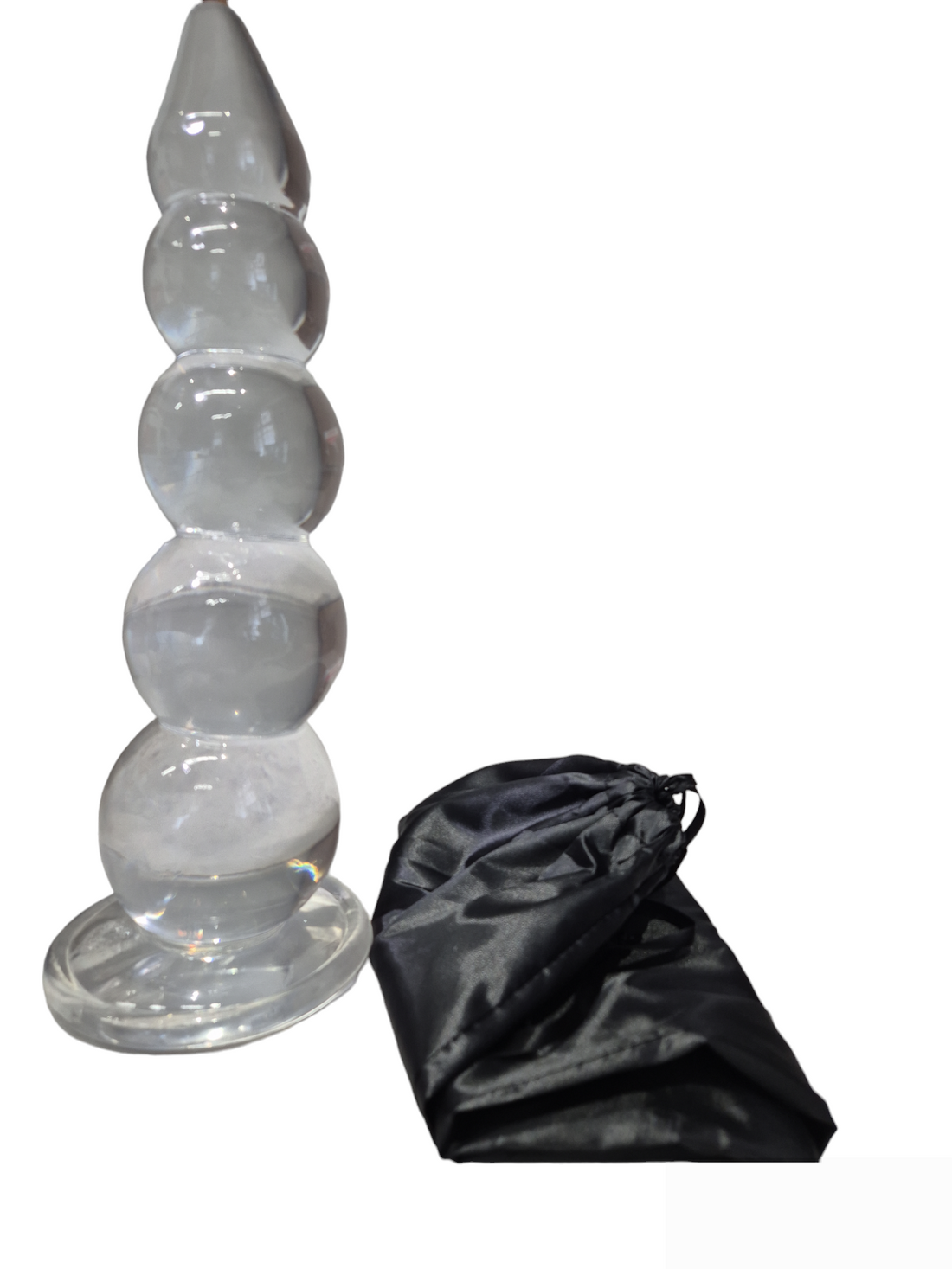 14" Clear Butt Plug With Suction Cup | Unisex | Silicone | Free Satin Bag