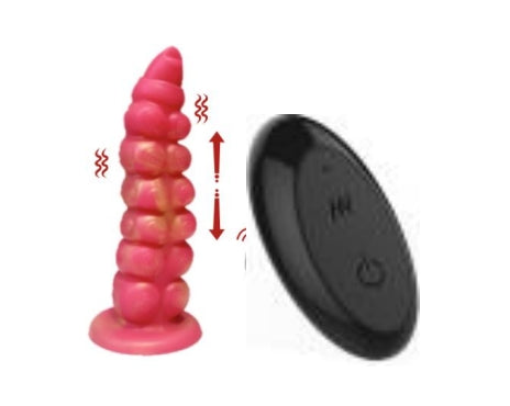 Astropus Tentacle Thrusting 8" | 0.5 Kg Silicone Dildo & Vibrator | Coral Pink | USB