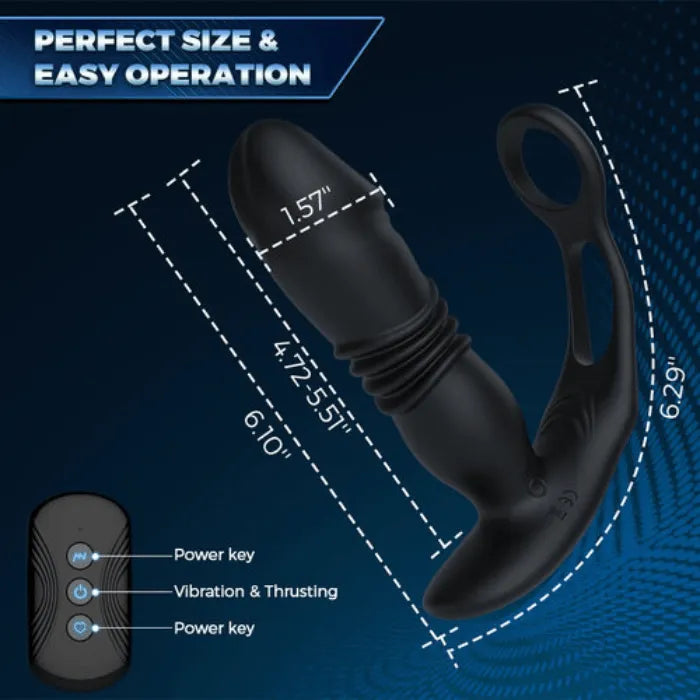 3 IN 1  Anal Vibrator | Remote Control | Cock Ring | Prostate Stimulator