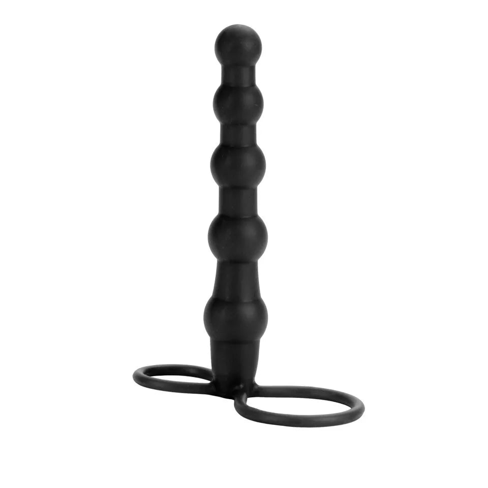 CalExotic | Silicone Love Rider  Beaded Dual Penetrator | Cock Ring