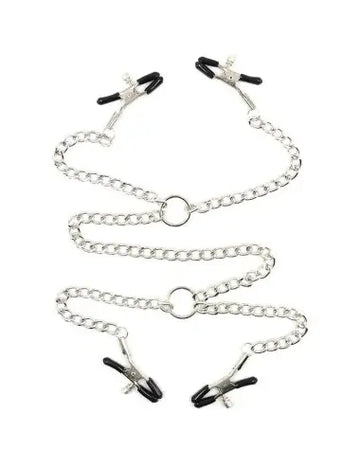 4 Chain Nipple Clamps | Metal | Adjustable