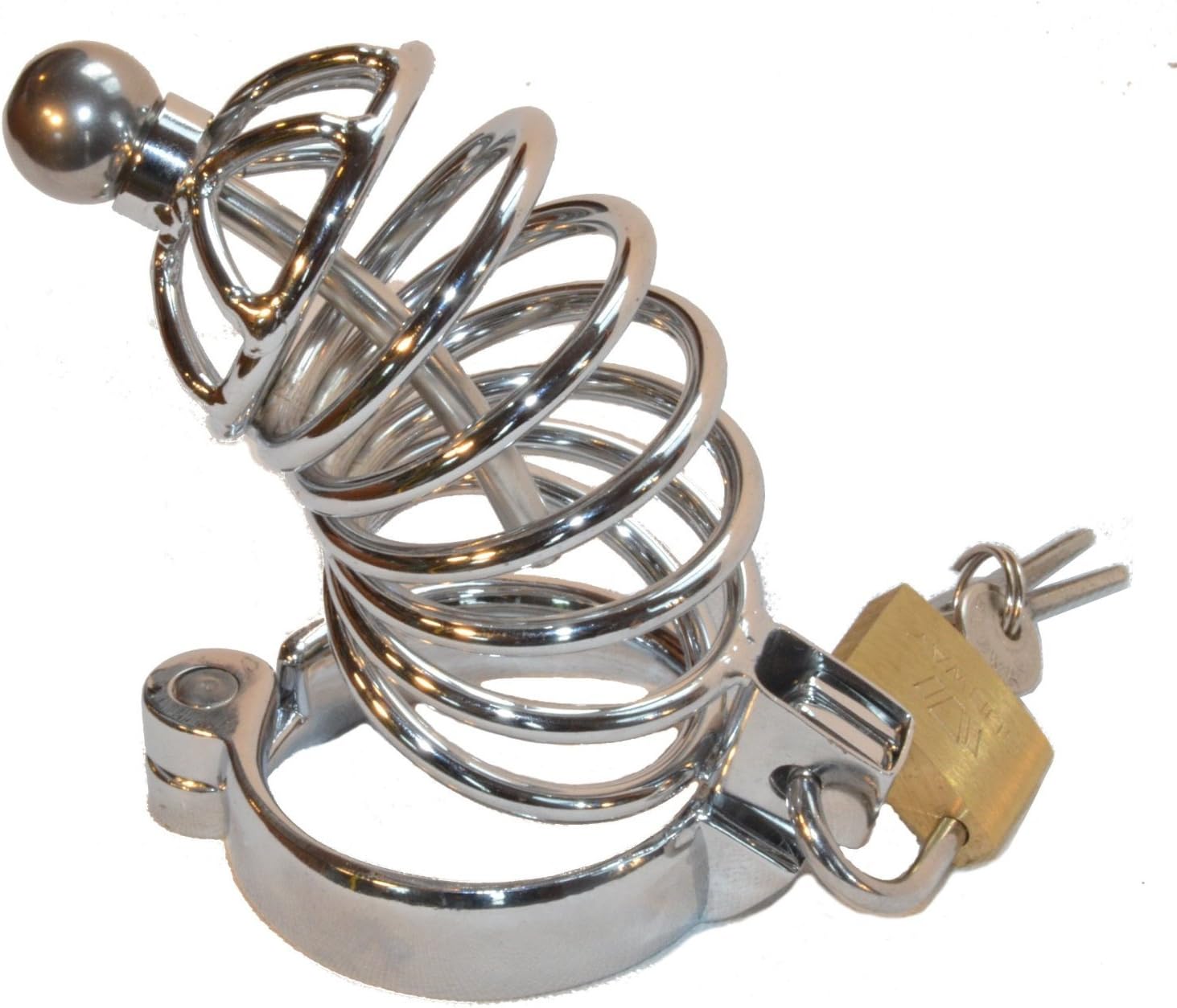 Come Closer Metal Chastity Cock Cage | Urethra Sound Tube | With Lock | Fetish