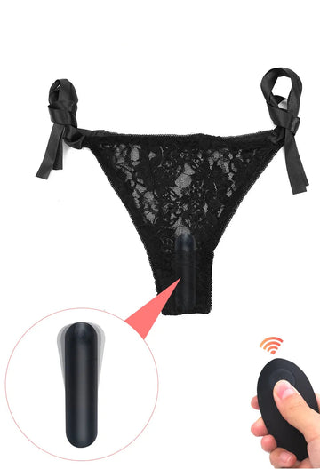 J Sloane Remote Controlled Vibrating Panty | Black | Adjustable | One Size