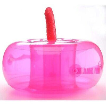 Bounce Baby | Inflatable chair with 6" Dildo | Pink | Free Electric Air Pump