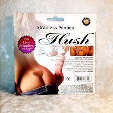 2 X Hush Strapless Totally Invisible Panties, Silicone & Spandex