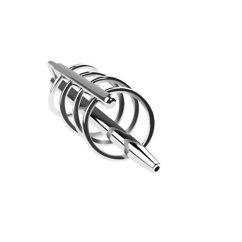 Come Closer Penis Plug | Multi Glans Ring | Chrome | Cum Stopper