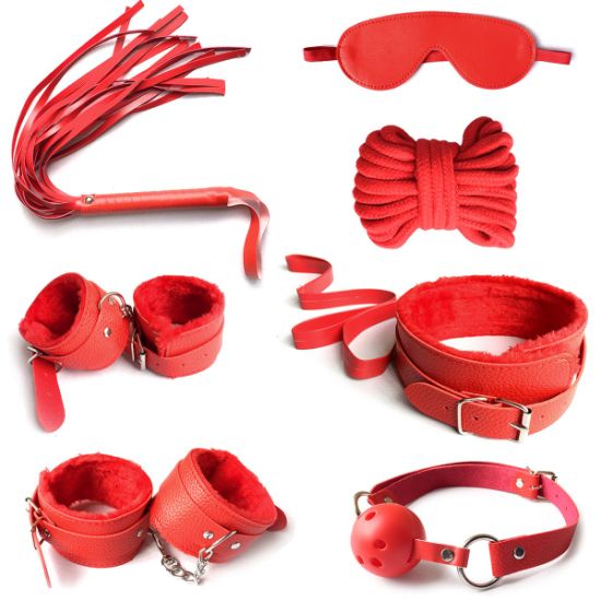 Come Closer Amazing Lux Bondage Kit | Red | Padded | Satin Bag