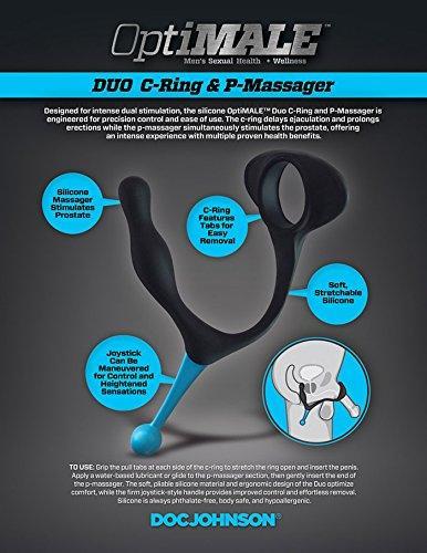 OPTIMALE DUO, C-ring with precision control prostate massager joystick