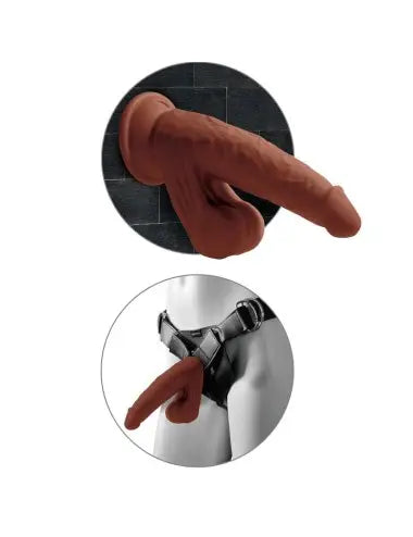 King Cock 3D 8' | Triple Density Cock Swinging Balls | Tan