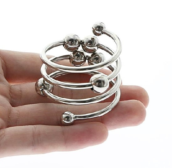 Come Closer Multi Spring Set | 5 Cock Rings | Adjustable | Chrome